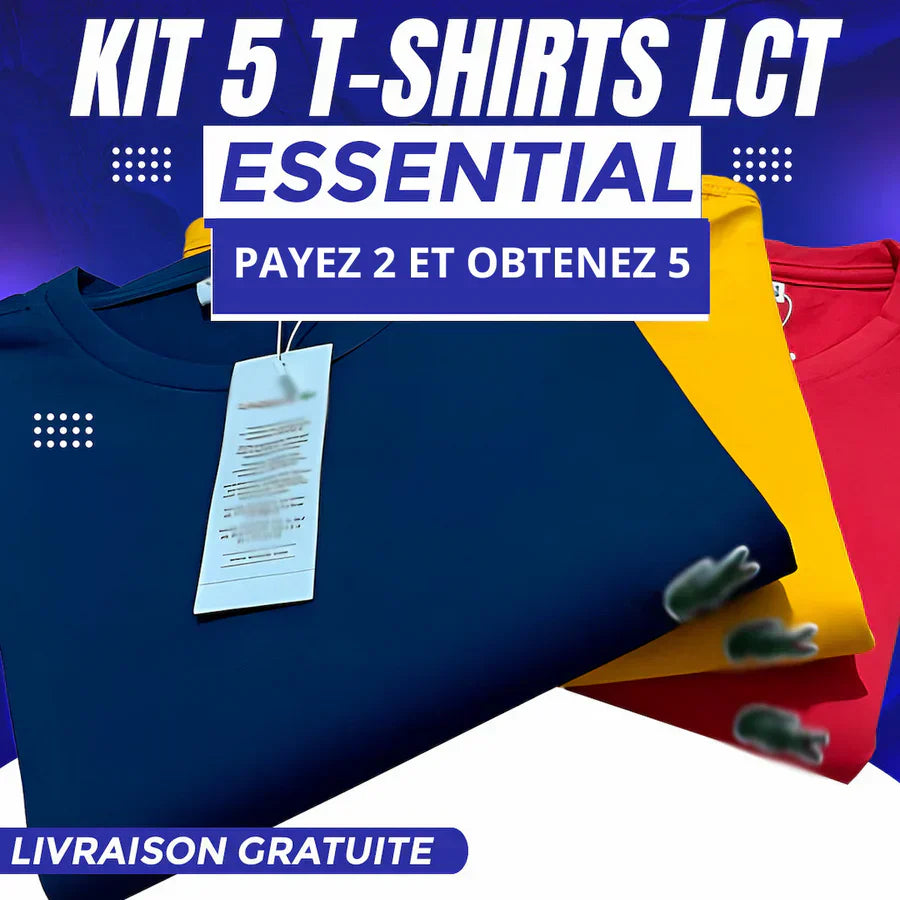 T-shirts LCT Essential - Payez 2 et obtenez 5 - DERNIÈRES UNITÉS