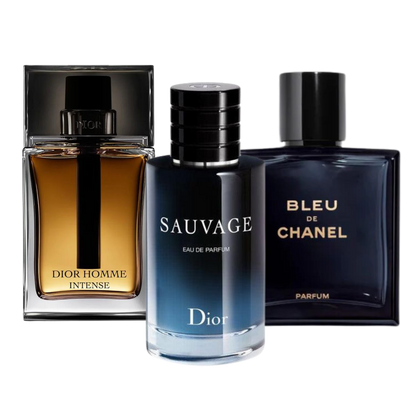 3 Parfums Sauvage Dior, Bleu de Chanel, Dior Homme Intense (Eau de Parfum)