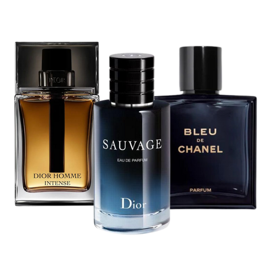 3 Parfums Sauvage Dior, Bleu de Chanel, Dior Homme Intense (Eau de Parfum)