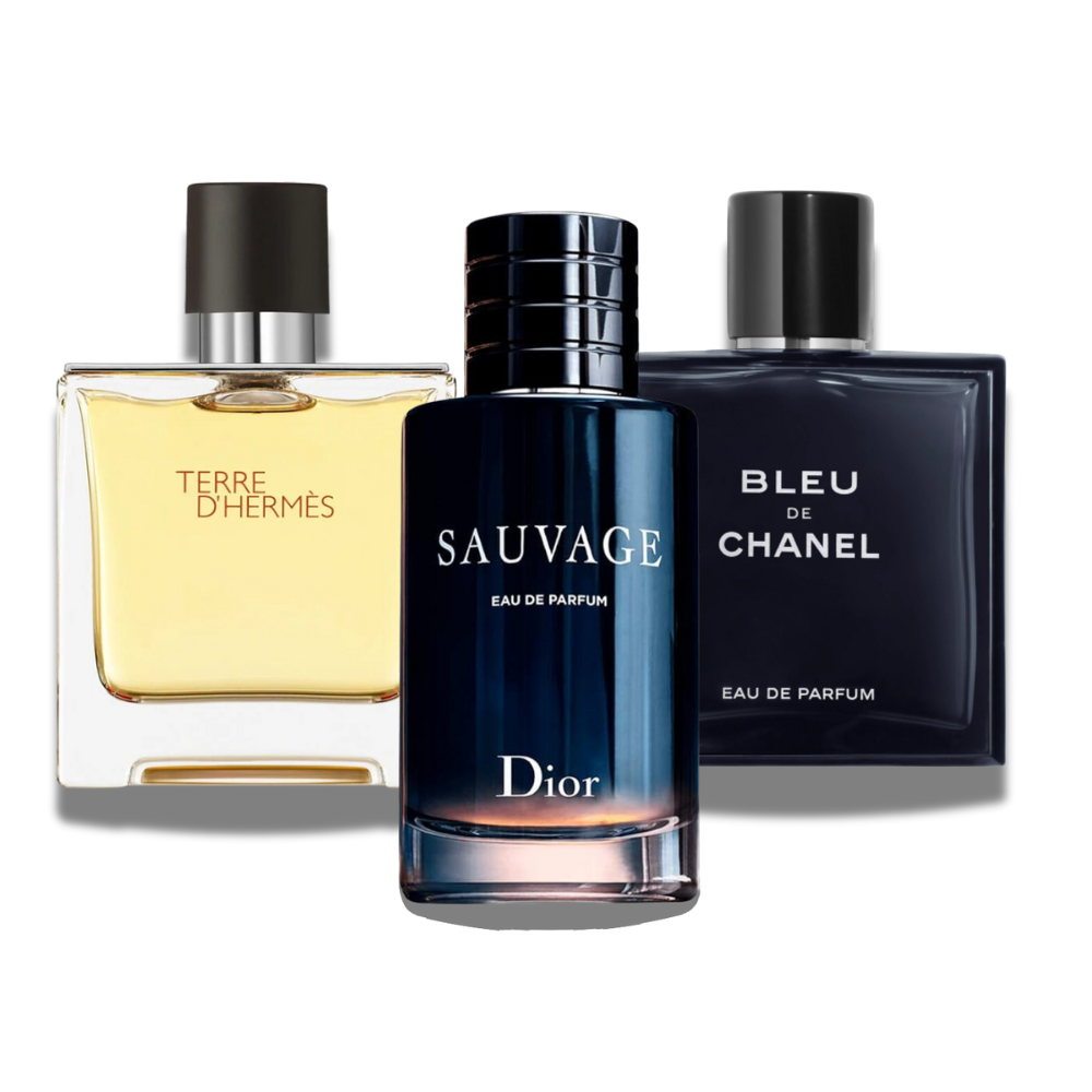 Combo 3 Parfums - Sauvage Dior, Bleu de Chanel, Terre d’Hermès