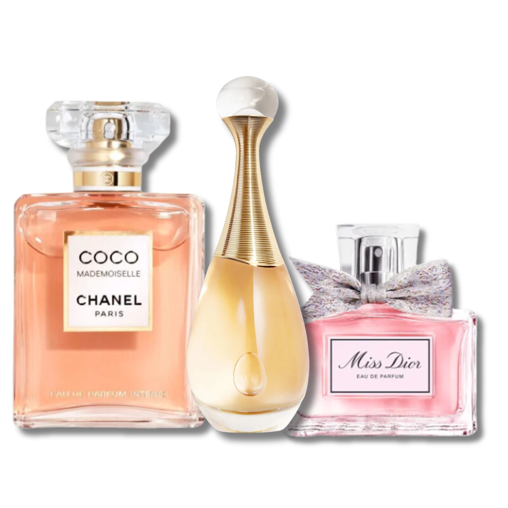 Combo 3 Parfums - Coco Mademoiselle, J'adore Dior, Miss Dior